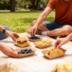 Sowinvent Disposable Kraft Paper Food Trays 4lb 200 Count, Oil Leak Proof Paper Food Boats & Hot Dog Trays, Disposable Serving Boats for Gameday, BBQ, Party, Burgers, Tacos, Fries