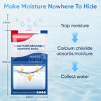 32 Pack Moisture Absorbers for Closet, 6.4OZ Hanging Closet Dehumidifier Bags, Hanging Humidity Absorber in Wardrobes, Kitchens and Bathrooms, Fragrance Free Portable Moisture bags