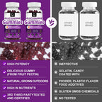 GORNVB Glucosamine Chondroitin Gummies with MSM & Elderberry – Extra Strength Mobility & Flexibility Support, Antioxidant Immune Supplement for Women & Men