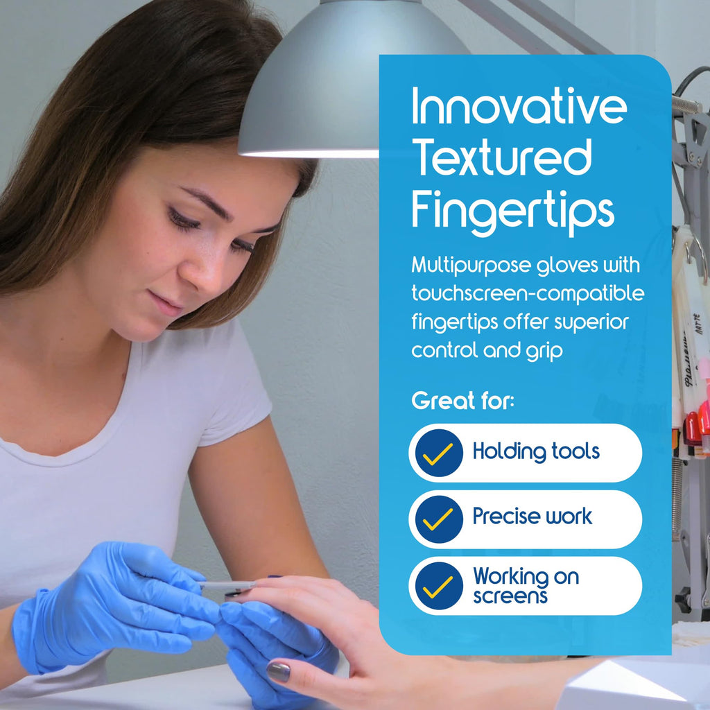 Inspire Nitrile Exam Gloves | The Original Quality Stretch Nitrile Light Blue | 4.5 Gloves Disposable Latex Free Medical EMT (Small)