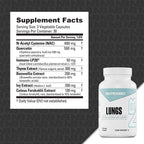 NutraBio Lungs Supplement - Blend of Immuno-LP20 and Natural Extracts to Help Support Respiratory & Immune Health - 90 Capsules