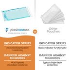 1000 5.25 x 10 Self Sealing Sterilization Pouches - Autoclave Sterilizer Bags Pouch for Sterilizing Dental Medical Instruments and Cleaning Tools - Latex-Free, Color Changin Indicator by PlastCare USA