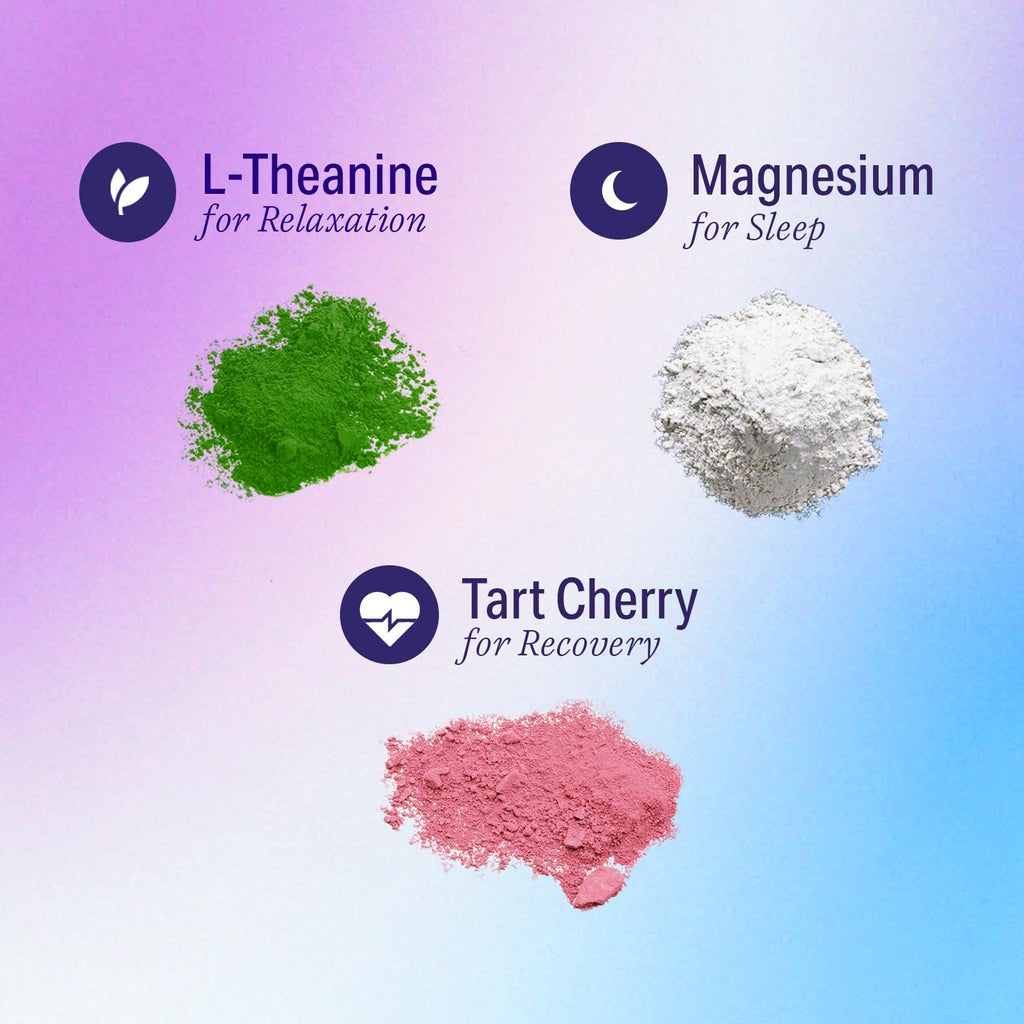 Nite Nectar Magnesium Glycinate Powder Sleep Promoting Supplement – Sleepy Mocktail Drink Mix Packets with Tart Cherry & L-Theanine for Calm Relaxing – Sugar & Melatonin Free, Lab-Tested - 25 Count