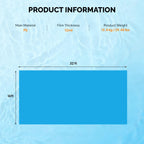 VINGLI 16Mil Solar Pool Cover for Inground Pools, Heat Retaining Solar Covers, 16x32FT Rectangle Solar Pool Cover, Solar Blanket for Inground Pool, Blue (16' x 32')