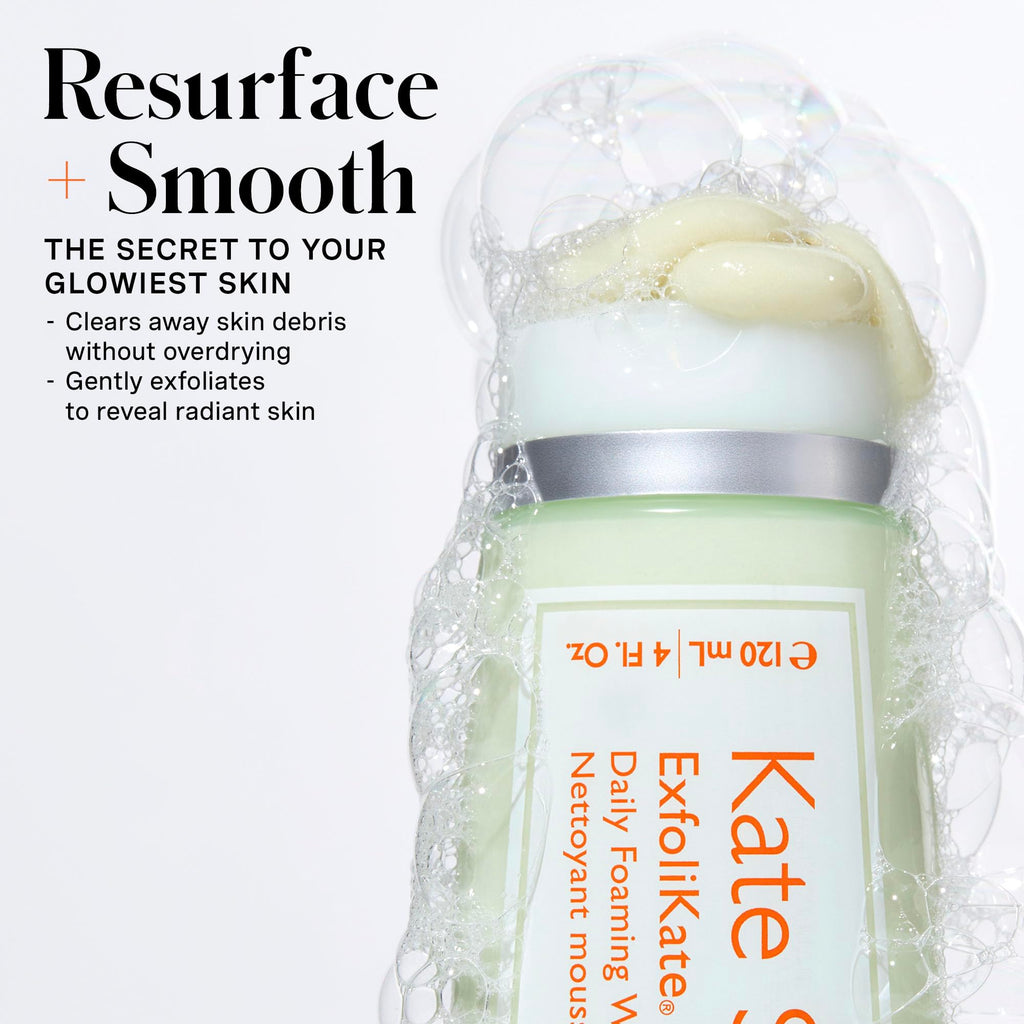 Kate Somerville ExfoliKate Cleanser – Daily Exfoliating Foaming Face Wash, Clinically Formulated Glycolic Acid and Lactic Acid Gentle Facial Scrub, 8 Fl Oz