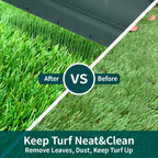 Artificial Turf Rake, Leaf Rake, Carpet Rake, - 2026 New 3-in-1 Garden Rakes with Adjustable 32 to 50 Inches Handle Steel for Artificial Fake Grass Lawn Leaf Removal, Pet Hair Removal