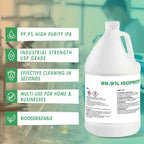 99.9% Pure Isopropyl Alcohol, 99.9 Percent IPA 4 Gallons, USP Grade, Made in The USA (4 * 1 Gallon, 512 fl oz)