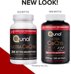 Qunol Ultra CoQ10 100mg, 3x Better Absorption, Patented Water and Fat Soluble Natural Supplement Form of Coenzyme Q10, Antioxidant for Heart Health, 120 Count Softgels