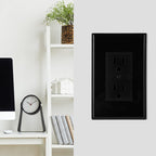 Bates- Duplex Wall Plate, 10 Pack, Black, Electrical Outlet Cover Plates