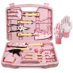 Grenebo 12-Piece Gardening Tool Set, Heavy-Duty Garden Tools for Women