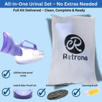 Portable Urinals for Women, 1200ml Nightglow Female Urinal with Upgraded Soft Rubber & Spill-Proof Lid – Large Capacity Pee Bottle Bed Pan for Elderly, Hospital, Travel, and Bedside Use