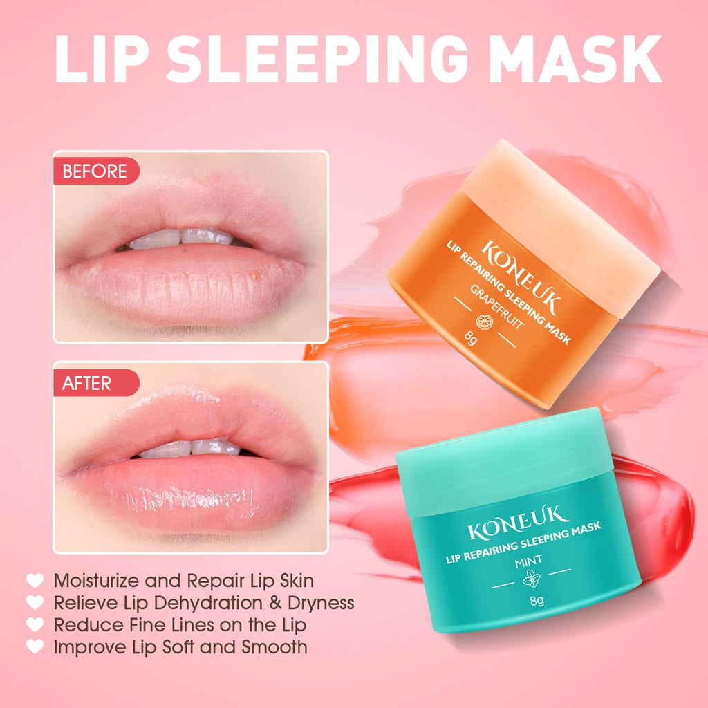 24 Pack Lip Sleeping Mask Gifts Set for Women, Bulk Lip Mask Overnight, Hydrate and Nourish Lip Masks With Vitamin C and Coconut Oil for Dry Lips, Lip Balm for Mothers Day Gifts and Spa Party Gifts