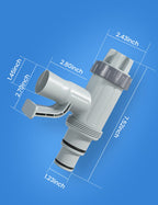 [PATENTED] Deeroll Pool Plunger Valve Plus for Above Ground Pool - 2-in-1 Plunger Valve Replacement Parts, Pool Accessories 1/4 Inch Pool Pipe Holder with Plunger Valve