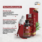 Beelife Red Bee Propolis Extract,100% Pure Extract Bee Propolis Tincture, High Artepillin-C Levels - Natural Immune Support- from Brazil, Certified ISO 22000, Kosher (30ml/ 1Fl.Oz)