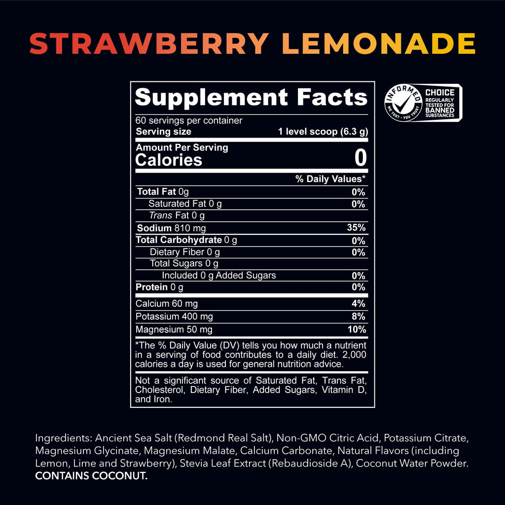 REDMOND Re-Lyte Hydration Electrolyte Powder Mix (Strawberry Lemonade)
