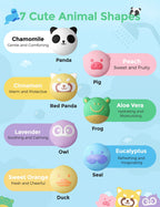 Momcozy 14-Pack Animal Bath Bombs with Essential Oil, Ideal Christmas Gift for Happy Educational & Fun Bath Time, Bath Bombs Kit with 7 Cute Animal Shapes, Ideal Gifts for Kids Girls Boys Toddler