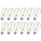 MAXvolador 12-Pack Dimmable Vintage LED Edison Bulb 60W Equivalent, 6W 850Lumens Neutral White 4000K ST58 Antique Filament Light Bulbs, E26 Base