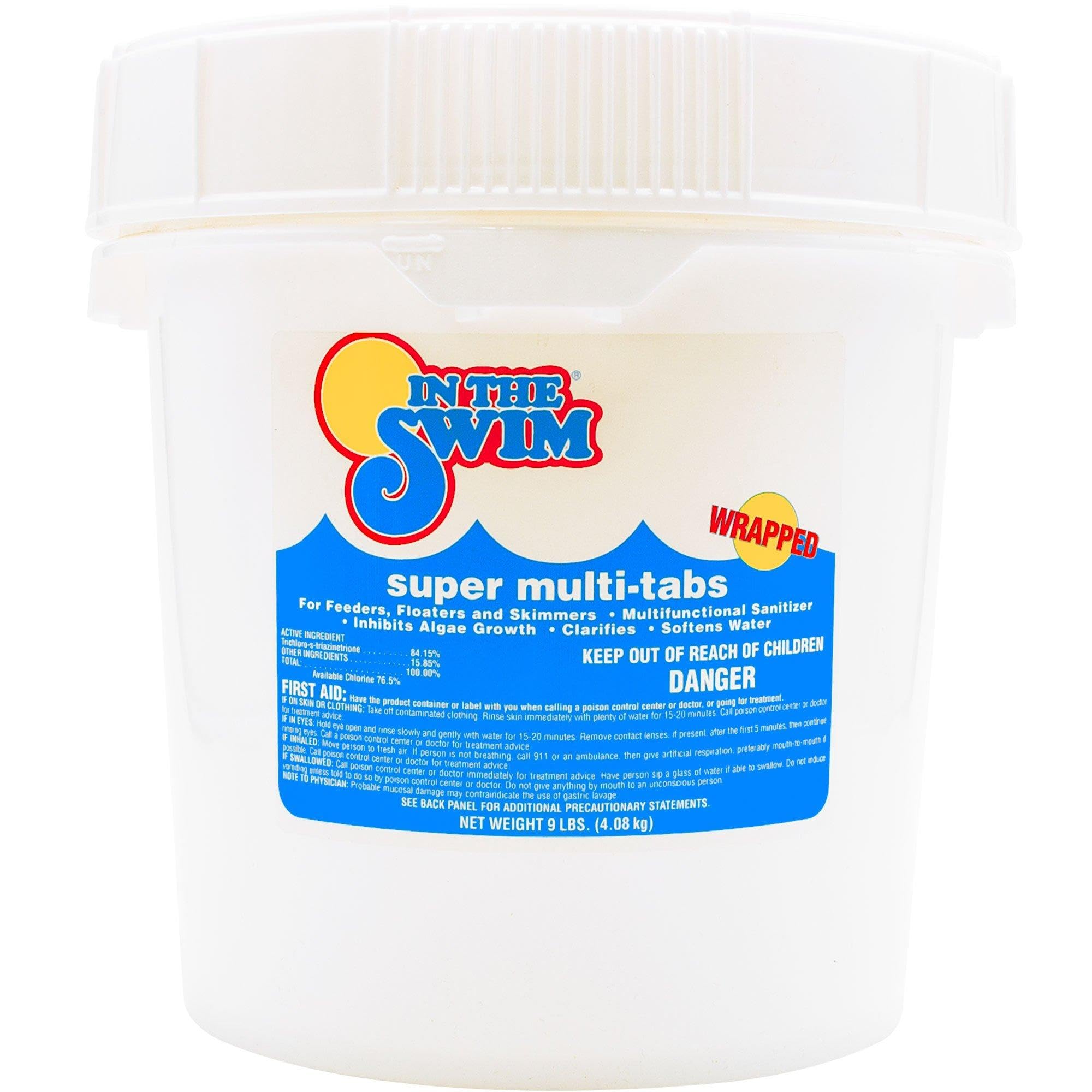 In The Swim 3 inch 5-in-1 Super Multi-Tabs – Swimming Pool Sanitizer – Chlorine - Algaecide - Stabilizer - Clarifier - 9 Pounds