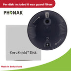 Cerushield Disk v2.0 098-0445, Wax Guards Filters Replacements, Accessories compatible with Phonak Hearing Aid Audeo Marvel, Paradise, Lumity Hearing Aid only using SDS 4.0 receiver-4 packs/32 Filters