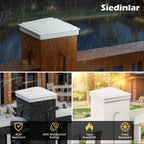 SIEDiNLAR 4x4 Pyramid Post Caps Waterproof Outdoor 4x4 Post Cover, Fits 4x4 3.5x3.5 Vinyl Wood Posts for Fence Deck Mailbox Patio (White, 36 Pack)