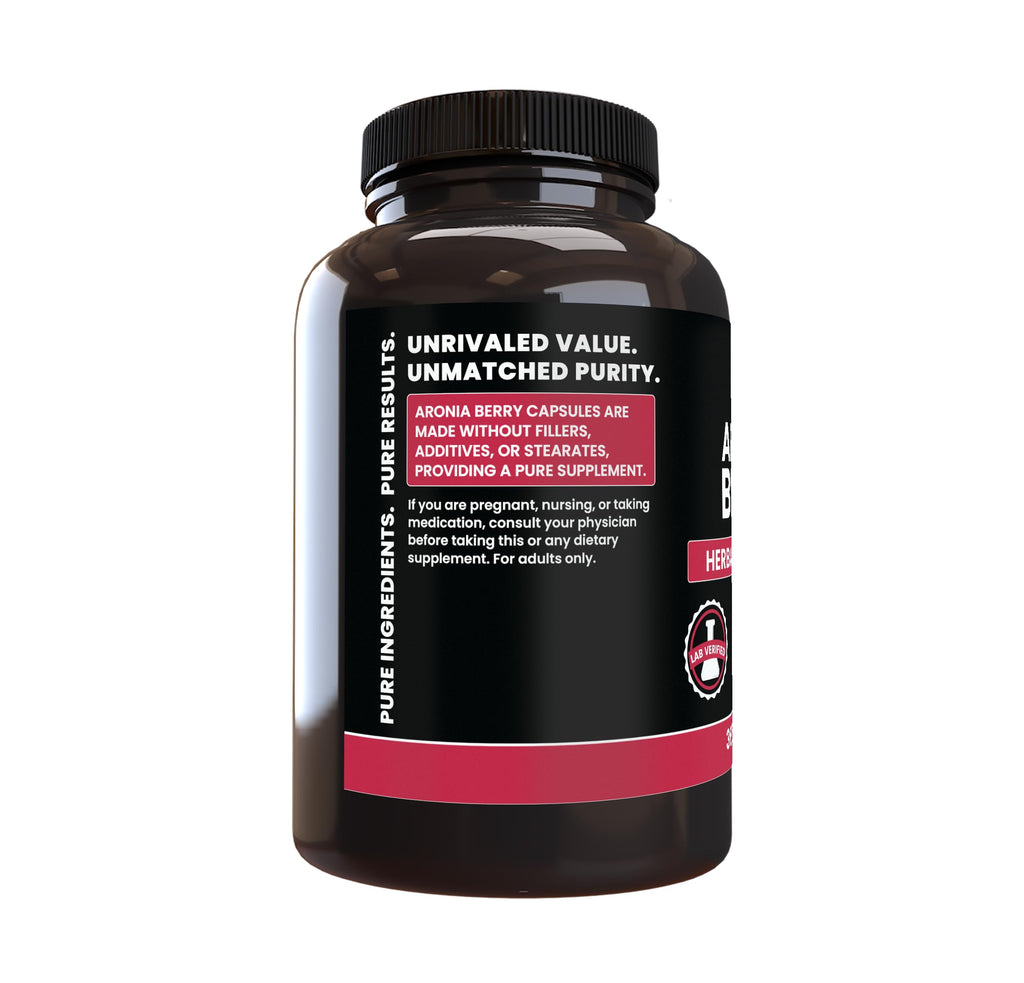 PURE ORIGINAL INGREDIENTS Aronia Berry Extract, (365 Capsules) Always Pure, No Additives Or Fillers, Lab Verified