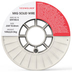 YESWELDER MIG Welding Wire, ER70S-6 Solid Carbon Steel, .030 Inch 10LB (0.8mm 4.5kg), High Feedability Strong ABS Plastic Spool MIG Wire
