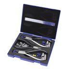 ZJchao Rimless Eye Glass Repairing Kit, Glasses Repair Kit, Eyeglass Repair Pliers, with Pressing Plier, Demolition Plier, Cutting Plier, Spare Jaw, Drilling Holder and so on