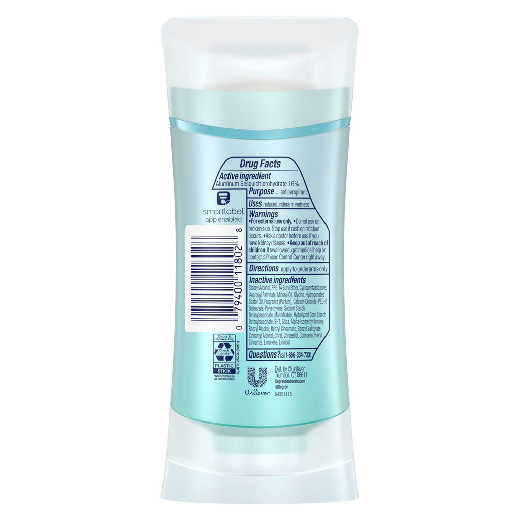 Degree Advanced Antiperspirant Deodorant 4 count 72-Hour Sweat & Odor Protection Shower Clean Antiperspirant for Women with MotionSense Technology 2.6 oz