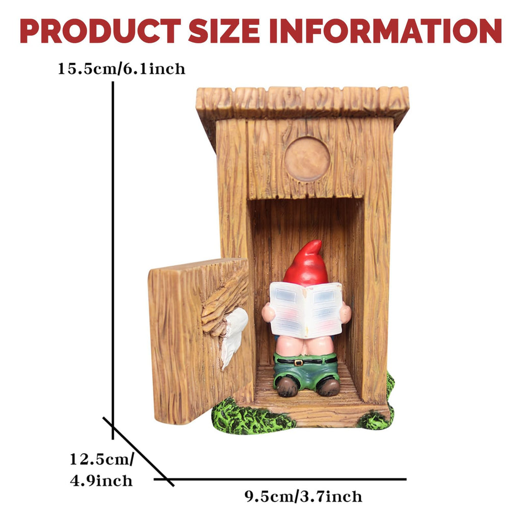 Funny Garden Gnome Decorations Outdoor Statue Naughty Gnome Resin Sculpture
