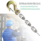 5/16" Clevis Slip Hook with Safety Latch, 4 Pack Heavy Duty Clevis Chain Hook for 5/16" Grade 70 Transport Chain, 14000LBS Capacity for Heavy Load