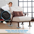New Upgrade Furniture Sliders, Multi-Surface 3-in-1 Furniture Movers Sliders, Heavy Moving Pads with 8PCS 4.3" Carpet Sliders+4PCS Hard Floor Socks+1 Lifter, Protect Floor and Easily Move Furniture