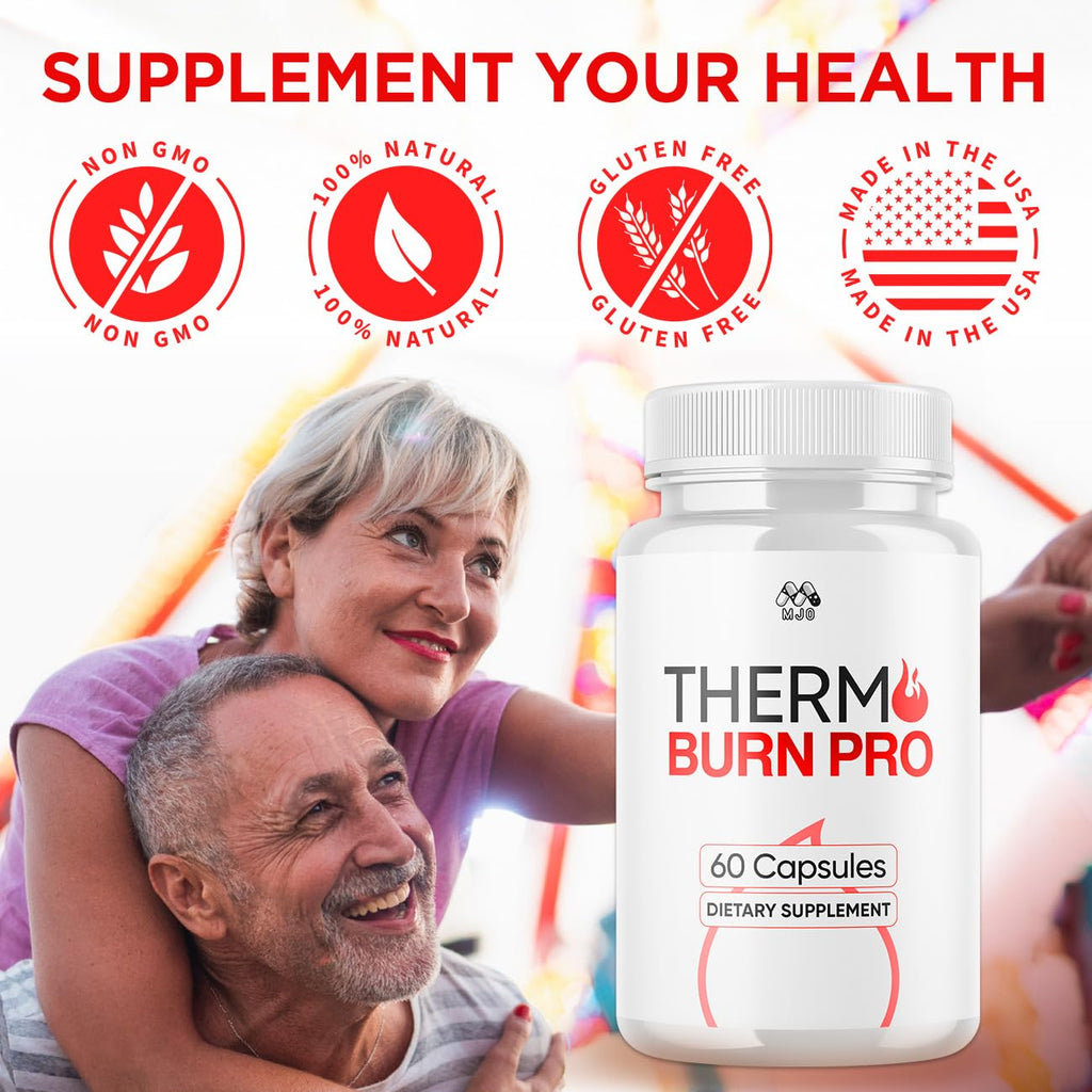 (5 Pack) Thermo Burn Pro Capsules, Official Thermoburn Pro Pills with Natural Ingredients, Maximum Strength ThermoburnPro with Premium Vitamins Supporting Wellness & Health Naturally (300 Capsules)