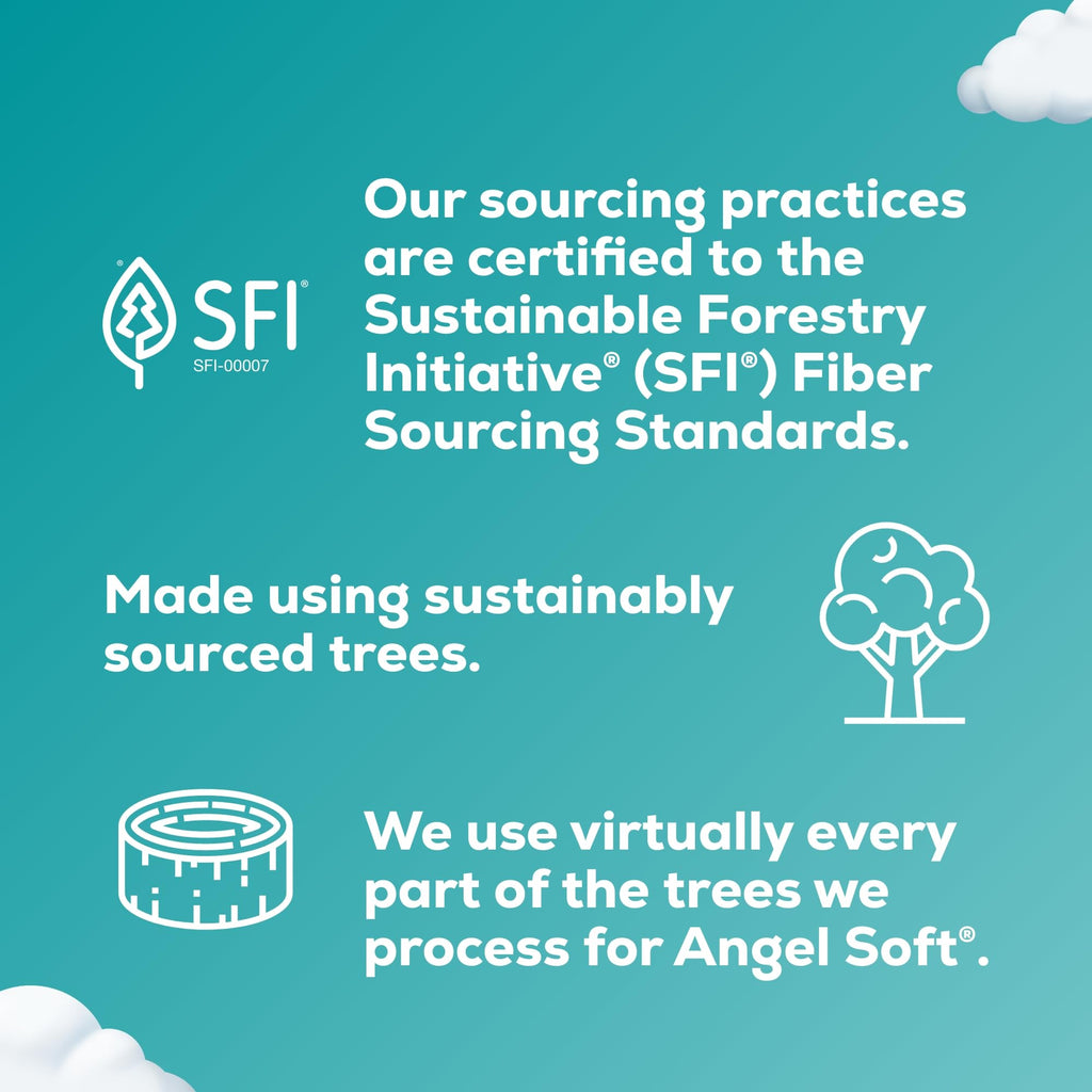 Angel Soft Toilet Paper with Fresh Linen Scented Tube, 8 Mega Rolls = 32 Regular Rolls, Soft and Strong Toilet Tissue