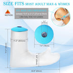 Asunby Cast Covers for Shower Arm Adult Waterproof Long full Protector Cover Soft Comfortable Watertight Seal to Keep Wounds Dry Bath Bandage Broken Hand,Wrist,Finger,Elbow Reusable Durable
