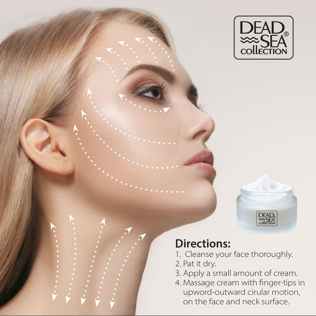 Dead Sea Collection Day Cream for Face with 5% Hyaluronic Acid, Dead Sea Minerals, and Vitamin E – Anti Aging Nourishing Skin Care Moisturizer to Reduce Wrinkles (1.69 fl. oz)