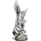 DevotedWalls 20.5" Large Saint Michael Statue Outdoor,Michael the Archangel Slaying Satan,Large Garden Religious Sculpture,San Miguel Arcangel Defender for Porch,Patio or Church Entryway