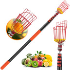 ACTREY 26FT Reach Fruit Picker Pole with Basket Telescoping,Apple Picker