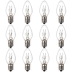 SalPhines 15 Watt Himalayan Salt Lamp Bulbs, 12Pack Dimmable Night Light Bulbs with E12 Base, for Rock Salt Lamp, Scentsy Warmer Wax Diffuser, Candle Warmers