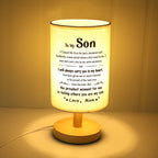 SOUHONEY Graduation Son Gifts from Mom, Desk Bedside Lamp Gifts for Son Birthday from Mom, Son Adult 18th 21st Birthday Gifts, Bedside Table Decor Lamp (Son02)