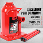 DNA Motoring 25 tons / 55115.5 lbs Lifting Automotive Welded Hydraulic Bottle Jack for Repair Vehicle, Pickup, Truck, w/Manual Handle, Red,TOOLS-00363