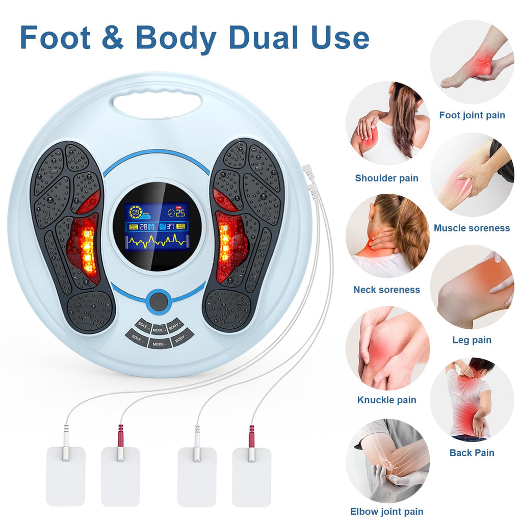 Foot Neuropathy Machine (FSA or HSA Eligible) - Electronic Pulse Acupuncture for Feet Circulation - Electrical Foot Reflexology to Relax Tired Feet Ankles & Pain Relief, Swelling & Reduce Leg Cramps