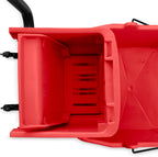 Carlisle FoodService Products 26 Qt Mop Bucket with Side Wringer, Red