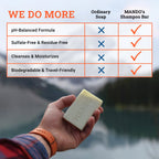 Mando Acidified Cleansing Bar - 24-Hour Odor Control - Removes Odor Better than Soap - Moisturizing Formula - SLS Free, Paraben Free - Safe For Sensitive Skin - Bourbon Leather