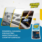 Cerama Bryte Cooktop and Stove Top Cleaner for Glass-Ceramic Surfaces, 2-28 oz