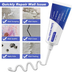 SEISSO Drywall Repair Kit, Wall Mending Agent*3(100g), Wall Patch*4, Scraper and Sandpaper*2, Wall Repair Paste Kit for Wall Cracks, Graffiti, Whitewall Hole Filler and Plaster Dent Repair