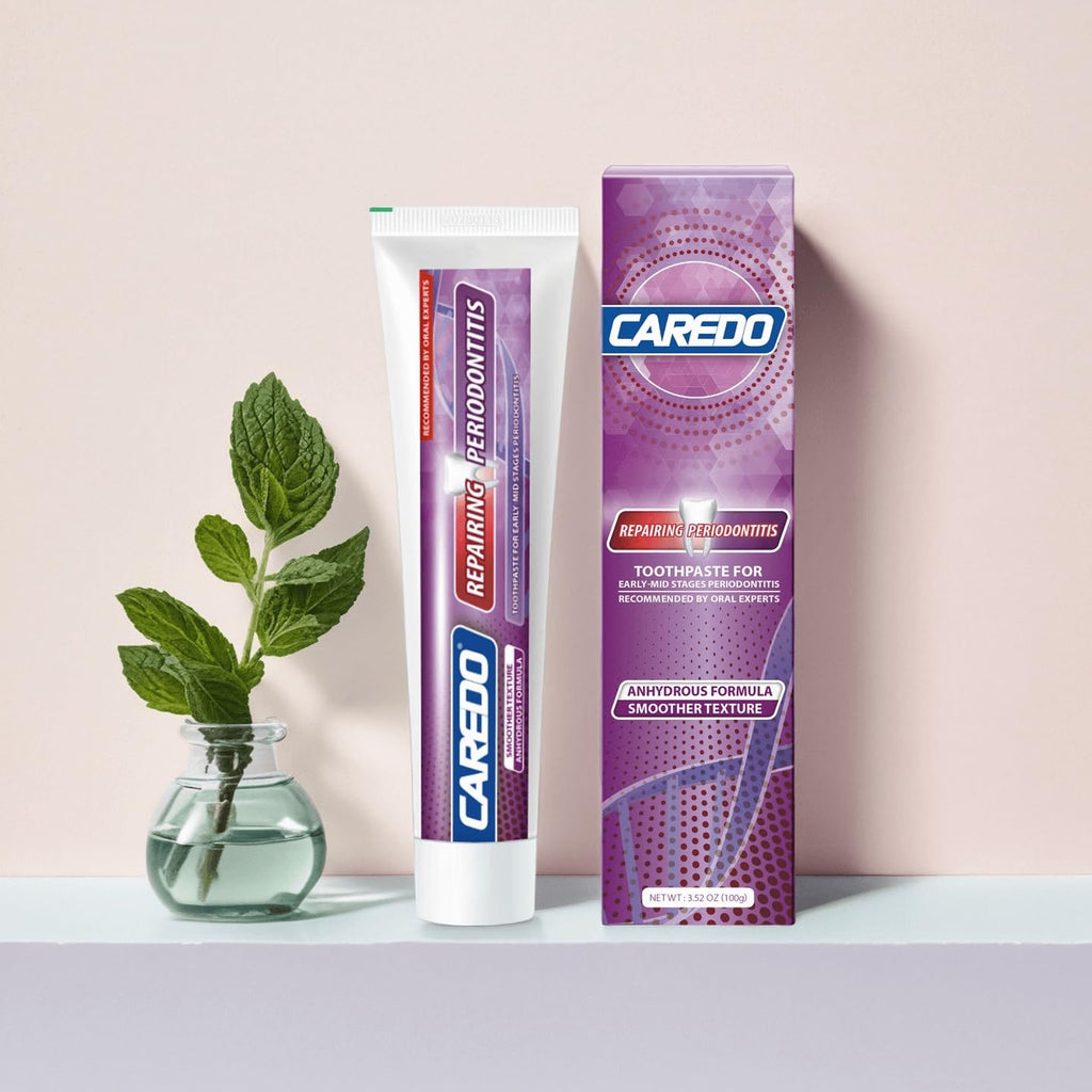 CAREDO Gum Toothpaste for Periodontitis, Gum Repair for Receding Gums, Gum Disease & Gingivitis Treatment, Periodontal Disease Treatment for Gum Health, Gum Disease Repair Bad Breath Toothpaste 3.52OZ