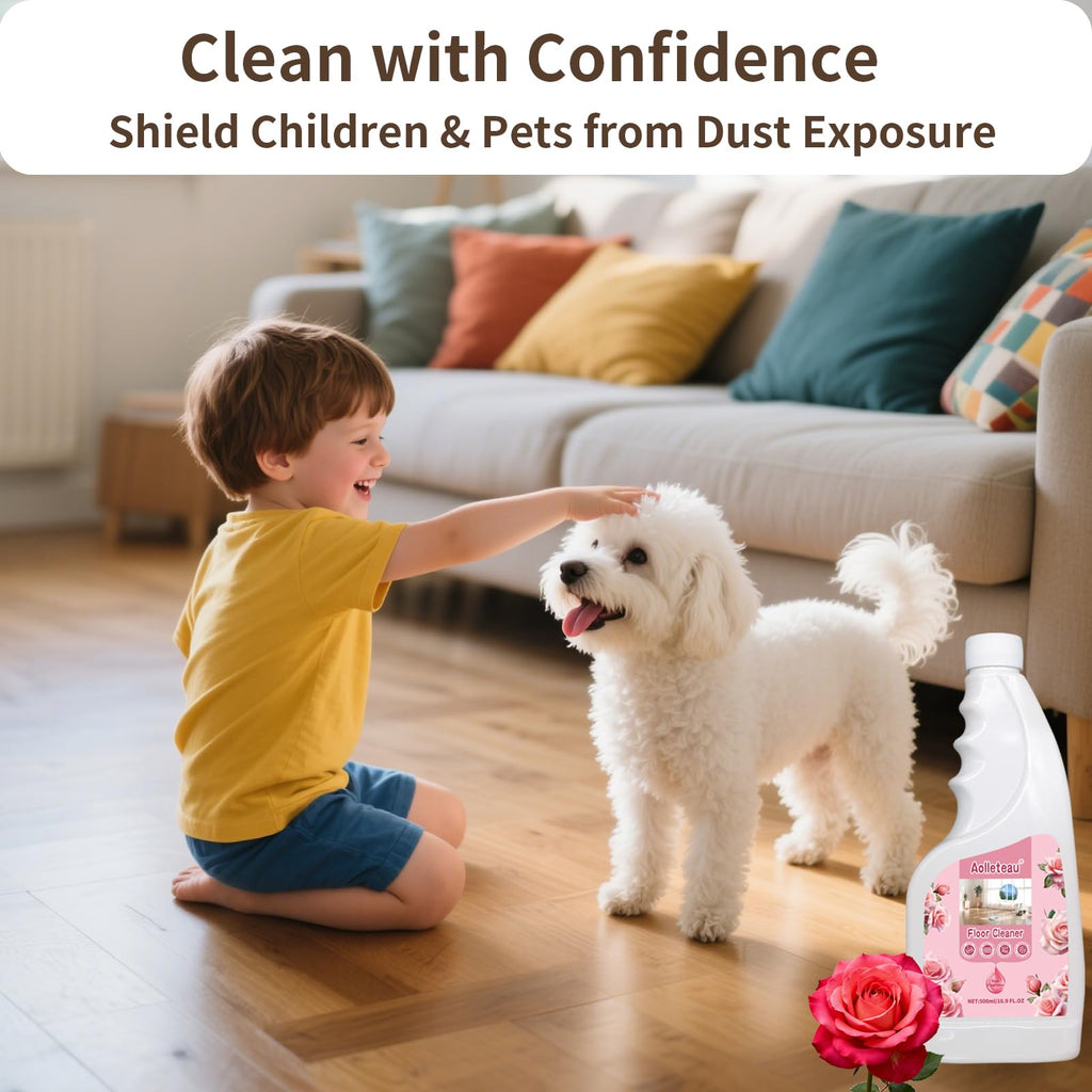 Robot Mop Cleaning Solution Concentrate Compatible with Robot Vacuums, Wet Dry Vacuums for Roborock, Roomba, Tineco, Dreame, Narwal, Shark, Bissell Mops, 33.8 FL.oz, Dilution Ratio 1:200, Rose