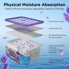 W&E Choice Moisture Absorbers with Lavender Scent, Portable Dehumidifier for Closet & Bathrooms, Kitchen, Humidity Absorber Odor Eliminator Absorber, 12Pack