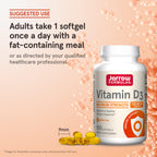 Jarrow Formulas Vitamin D3 125 mcg (5000 IU) - 100 Servings (Softgels) - Bone Health, Immune Support & Calcium Metabolism Support - Vitamin D Supplement - D3 Vitamins - 5000 IU Vitamin D (Pack of 12)
