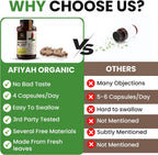 Afiyah Organic - Premium Quality Costus Igneus (Insulin Plant) Capsules - Easy to Swallow 240 Veggie Capsules (2 Month Supply) - Made in the USA - Including Complete Health Support Program